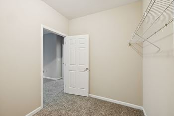 Walk-In Closet With Built-In Shelving